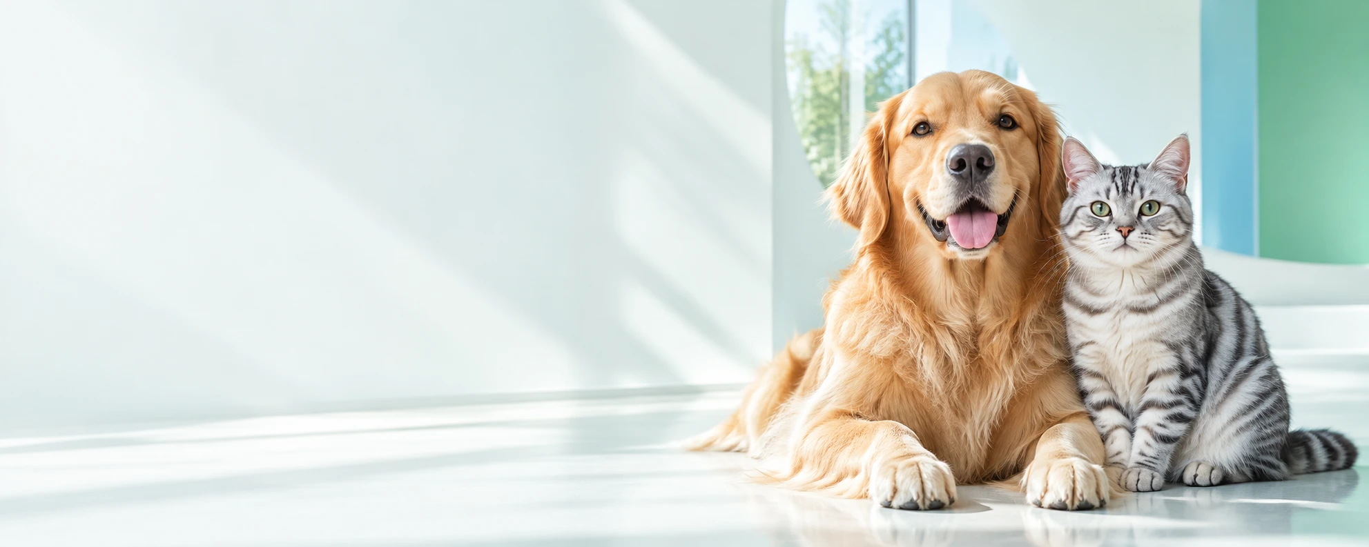 健康犬猫的品牌形象画面